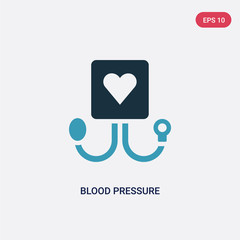 Wall Mural - two color blood pressure vector icon from medical concept. isolated blue blood pressure vector sign symbol can be use for web, mobile and logo. eps 10