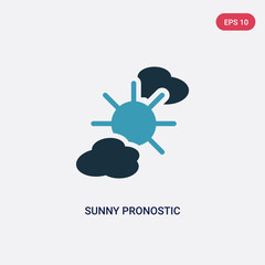 two color sunny pronostic vector icon from nature concept. isolated blue sunny pronostic vector sign symbol can be use for web, mobile and logo. eps 10