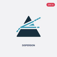 Two Color Dispersion Vector Icon From Science Concept. Isolated Blue Dispersion Vector Sign Symbol Can Be Use For Web, Mobile And Logo. Eps 10