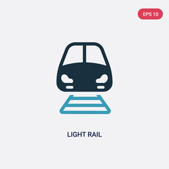 two color light rail vector icon from transportation concept. isolated blue light rail vector sign symbol can be use for web, mobile and logo. eps 10