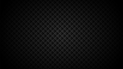 Wall Mural - 3D abstract background, dark texture with rhombuses. Black cool background. Vector illustration.