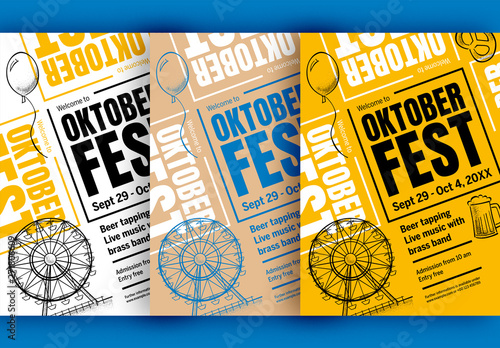 Oktoberfest Flyer Layout With Illustrations Kaufen Sie Diese Vorlage Und Finden Sie Ahnliche Vorlagen Auf Adobe Stock Adobe Stock