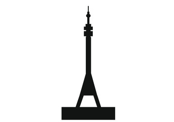 silhouette of avala tower in belgrade city