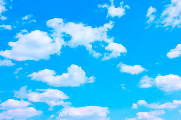 beautiful blue sky with white clouds