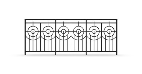 Fence isolated on White 3D Rendering