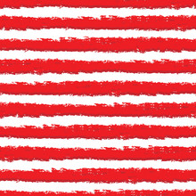 Vector Red And White Stripes Seamless Texture Background. Perfect For Graphic Design, Fabric, Or Scrapbook Projects .