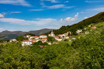 Canvas Print - village in the mountains