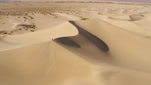 Aerial Drone Footage Of The Sand Dunes In Death Valley, California, USA.