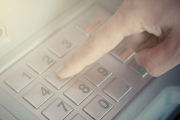 Press ATM EPP password keyboard