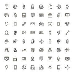 Software line icon set.