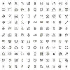 Software line icon set.