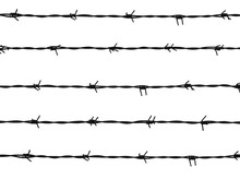 Background Of Five Lines Of Barbed Wire