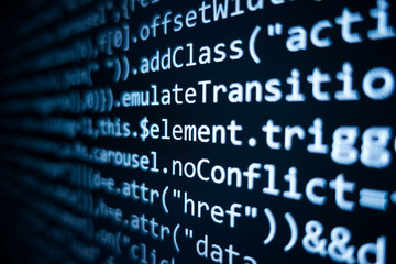 source code on screen