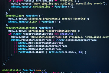 Source code on screen