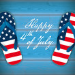 Flip-Flops USA Flag Happy 4th July Wood