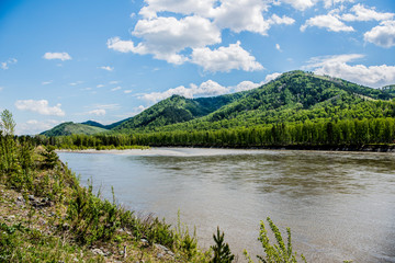  Katun river in spring, Altai