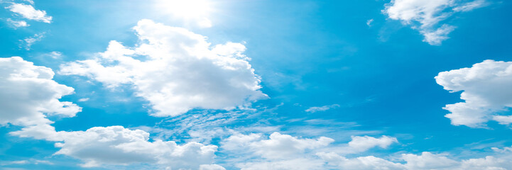 Wall Mural - beautiful blue sky cloudsfor background. panorama of sky.