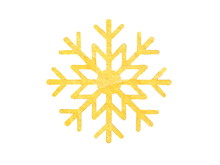 Yellow Watercolor Snowflake For Designs