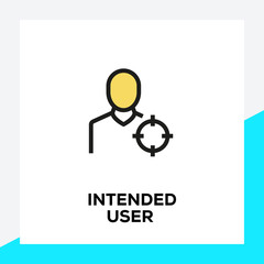 Wall Mural - intended user line icon set