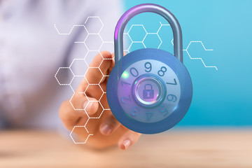 security data code digital in hand