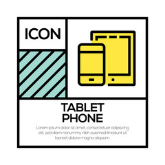 Wall Mural - TABLET PHONE ICON CONCEPT