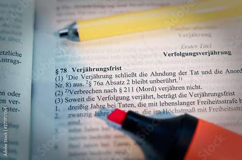 Gesetzestext Von In Deutsch Paragraph 269 Stgb Strafgesetzbuch Verjahrung In Englisch Paragraph 78 Stgb Limitation Buy This Stock Photo And Explore Similar Images At Adobe Stock Adobe Stock