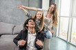 © alphaspirit - Happy little girl play with her mother and father