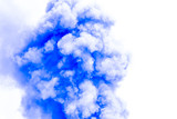 Fototapeta Tęcza - Blue smoke like clouds background,Bomb smoke background,Smoke caused by explosions.
