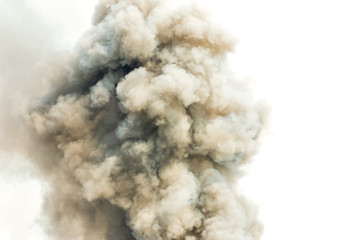 Poster - Gray smoke like a cloud background,Bomb smoke background,Smoke caused by explosions.
