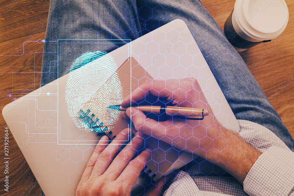 Concept of the future of security and password control through advanced ...