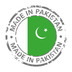 Wall Mural - made in pakistan flag grunge icon