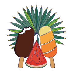 Poster - ice lolly popsicle icon cartoon