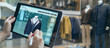 © Monopoly919 - augmented mixed virtual reality to design a clothes in 3D fashion design software program creating virtual, true-to life garment visualization with cutting-edge simulation technologies for the fashion