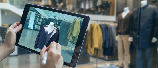 augmented mixed virtual reality to design a clothes in 3D fashion design software program creating virtual, true-to life garment visualization with cutting-edge simulation technologies for the fashion