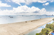 Elevated view of Penang's Gurney Drive sea reclamation