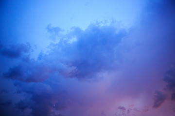 Colorful dramatic sky with blue cloud .Abstract Background.