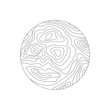 vector abstract circular map pattern with wavy lines