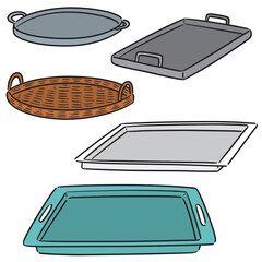 Poster - vector set of tray