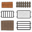 vector set of fence