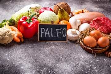 Wall Mural - Healthy products for paleo diet