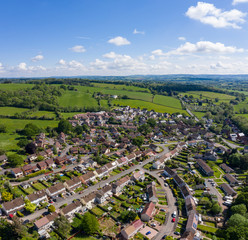 Wall Mural - Residential housing estate in Usk, south Wales, UK