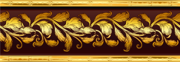 gold vintage baroque frame scroll