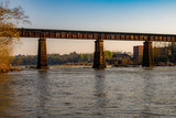 Fototapeta Tęcza - Railroad Bridge over the Chattahoochee River in Phenix City Alabama
