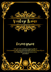 gold vintage paper template 