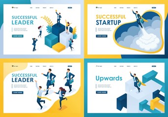 Wall Mural - set design web page templates of successful business. modern illustration concepts for website and m