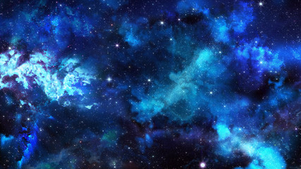 Wall Mural - blue nebula.galaxy.space nebula.blue space nebula