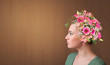 © ra2 studio - Blossomed head with colorful flowers and spring concept