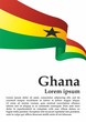 © Виталий Салин - Flag of Ghana, Republic of Ghana. Template for award design, an official document with the flag of Ghana. Bright, colorful vector illustration.