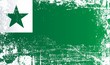 Esperanto flags. Wrinkled dirty spots. Can be used for design, stickers, souvenirs