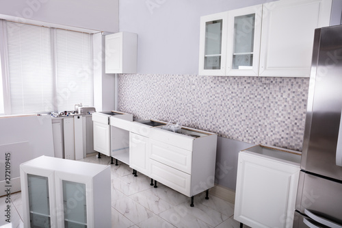 Installation Of Kitchen Drawer In Cabinet Buy This Stock Photo